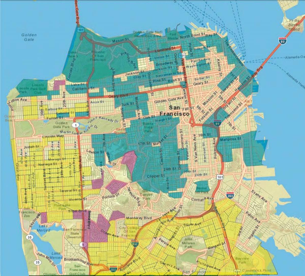 Carte de San Francisco sig