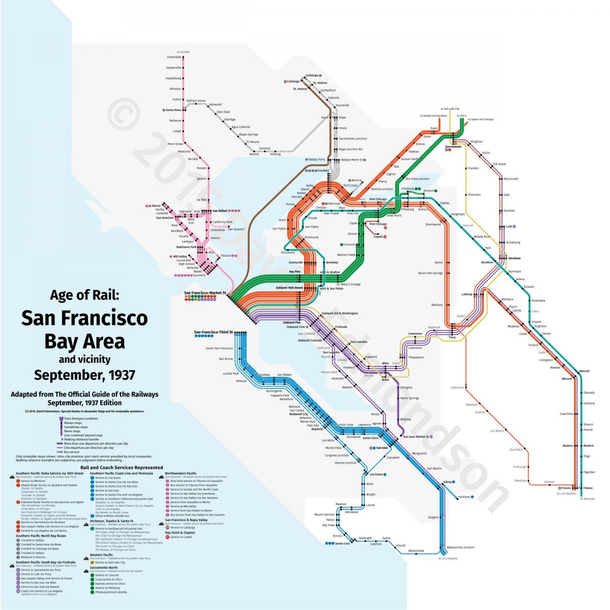 San Fran carte du train