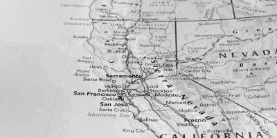 Noir et blanc la carte de San Francisco