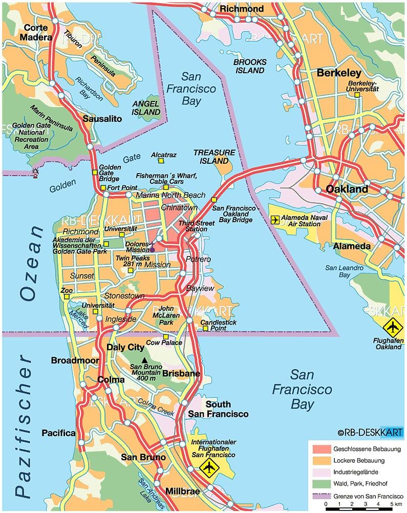 carte de l'est de la baie de villes
