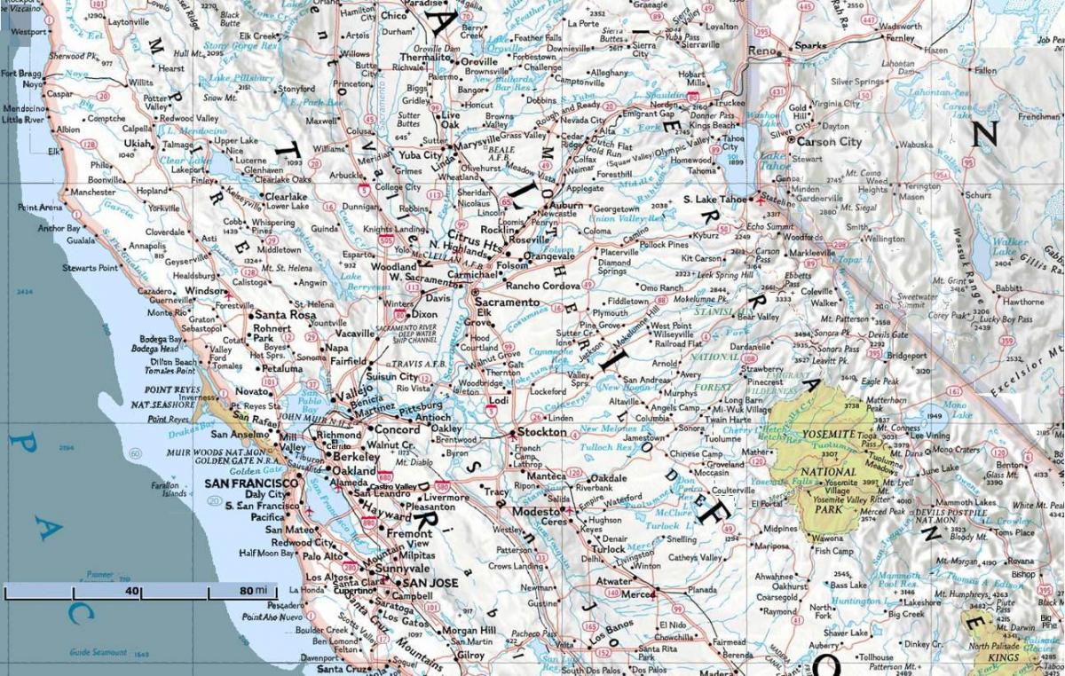 Carte du nord de San Francisco