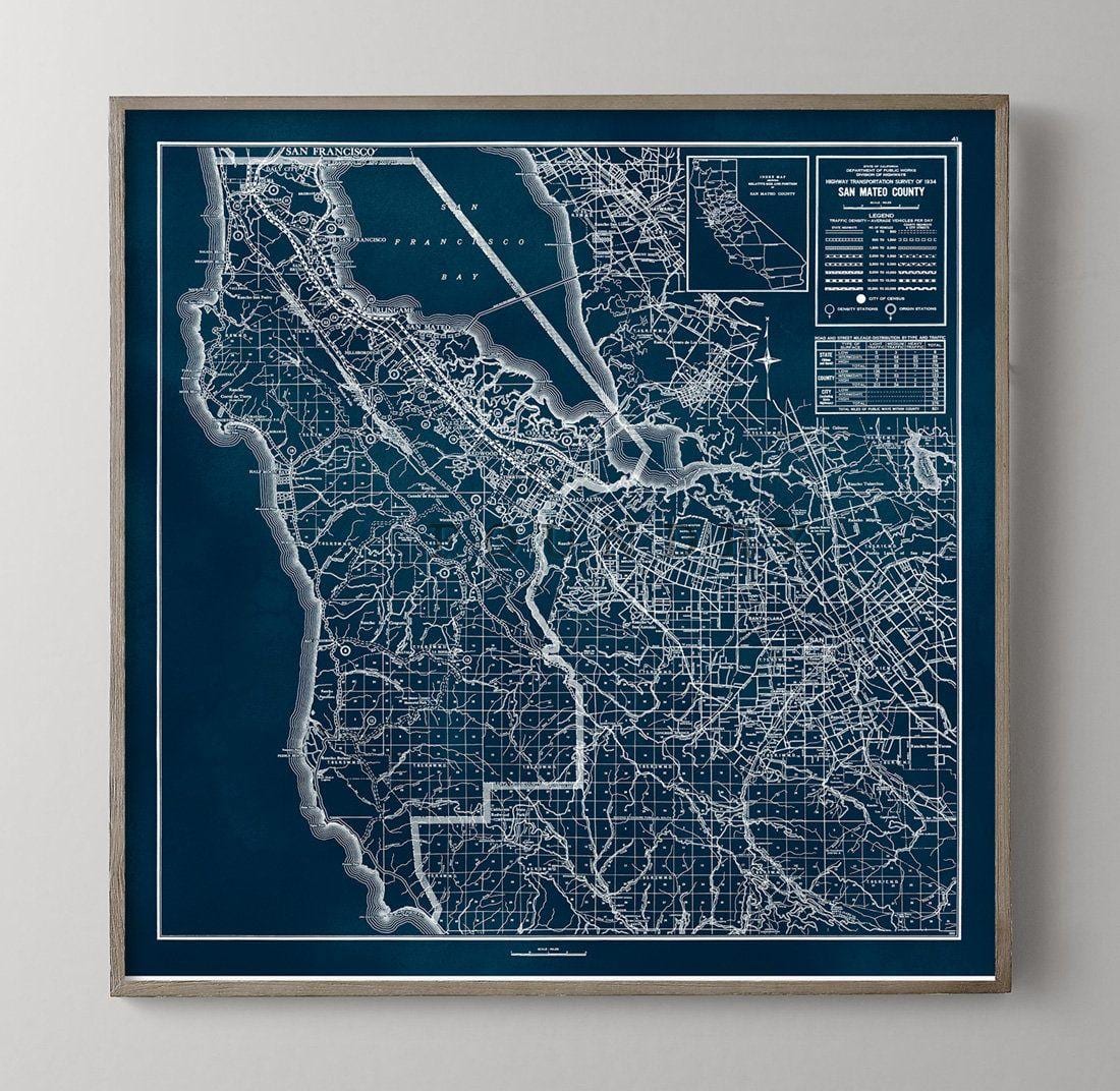 Carte de la région de la baie de l'art
