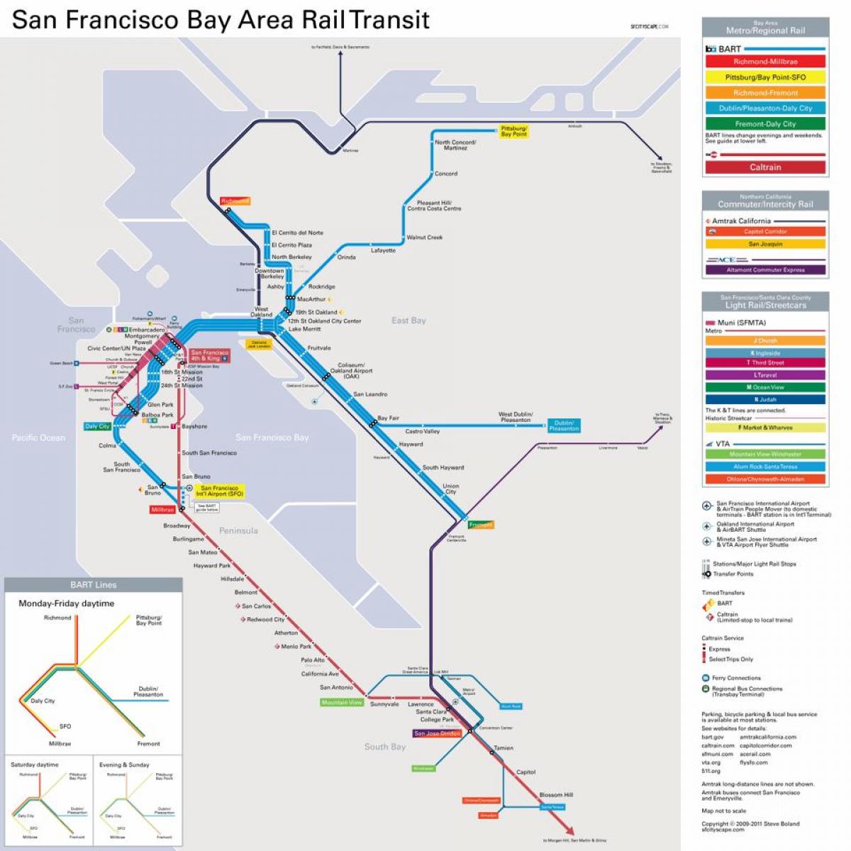 stations bart de San Francisco carte
