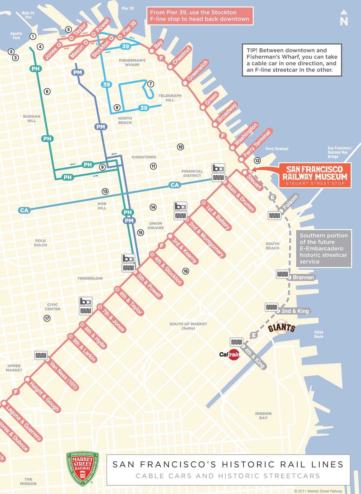 Carte de câble de voiture de route de San Francisco ca