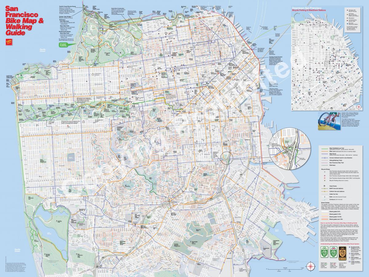 Carte de San Francisco à vélo