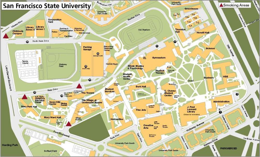 SF université de l'état de la carte