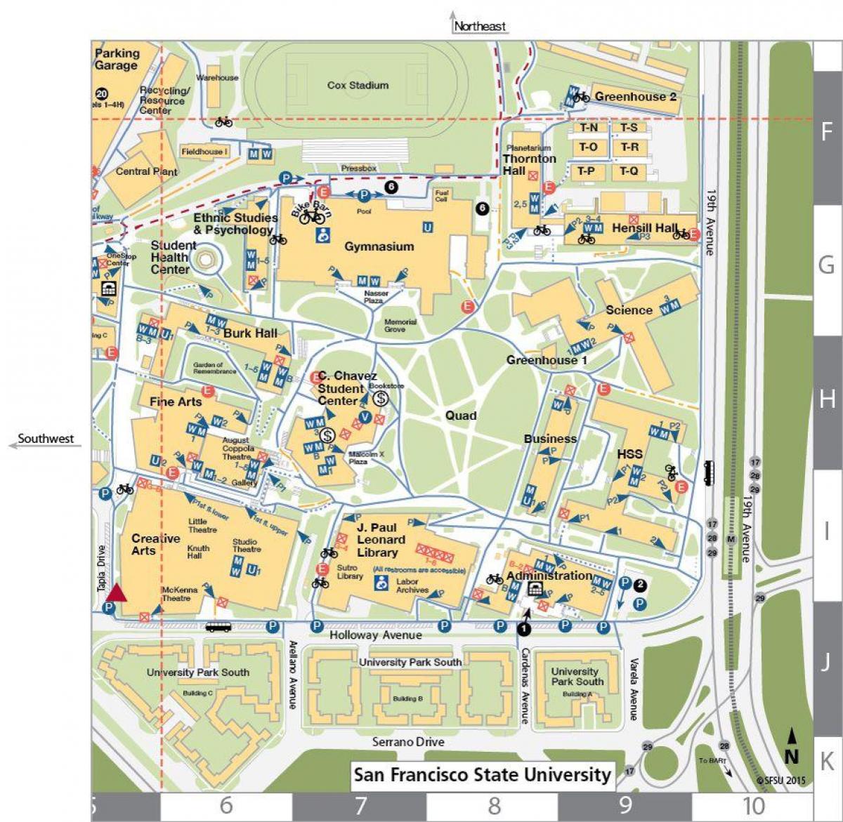 Carte de l'université de san francisco
