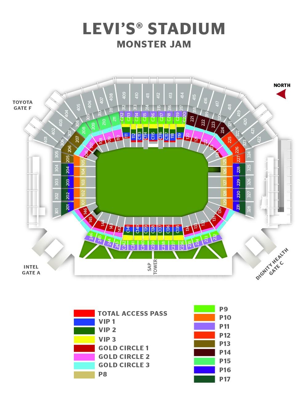 Carte de levi's stadium porte