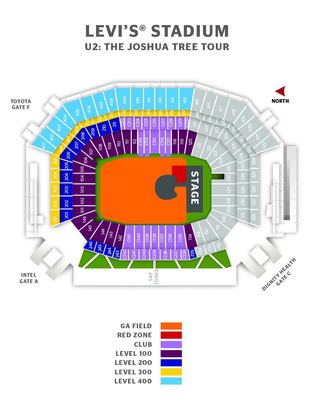 levi's stadium de suite la carte