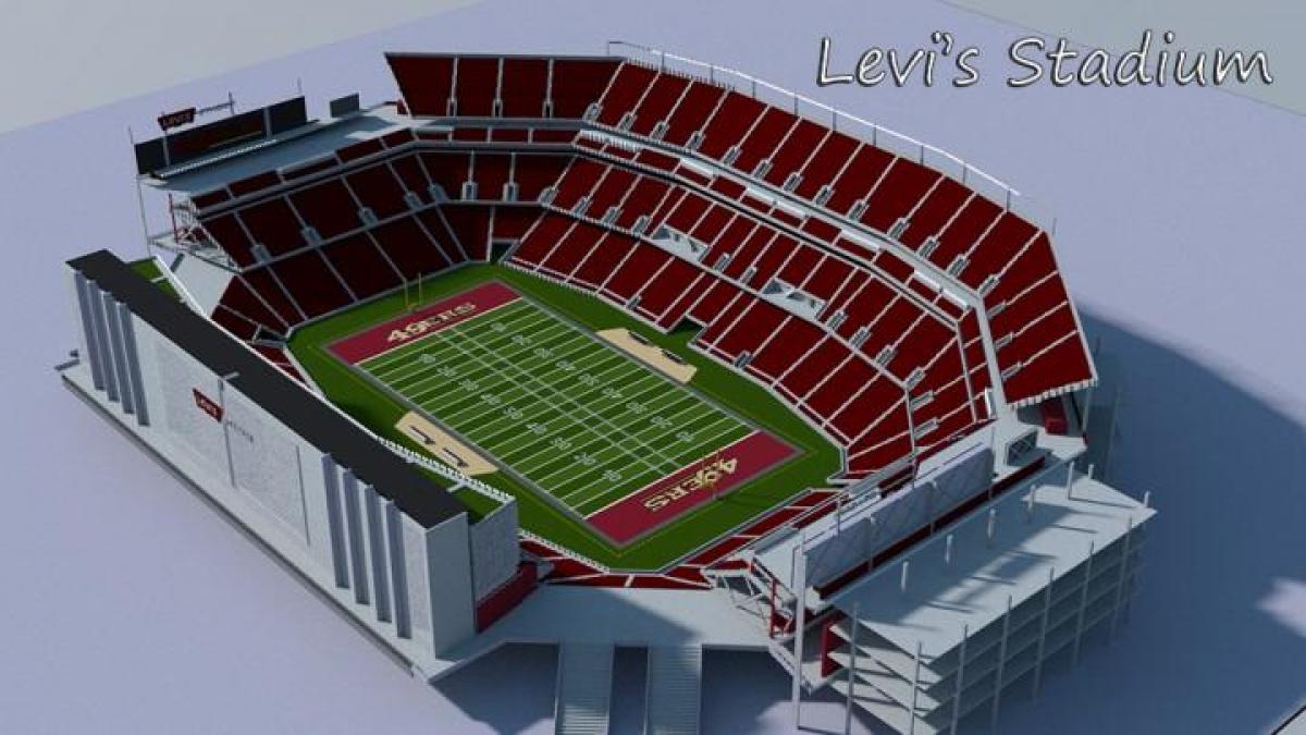 levi's stadium de la carte en 3d
