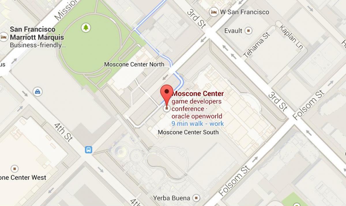 Carte de moscone center de San Francisco