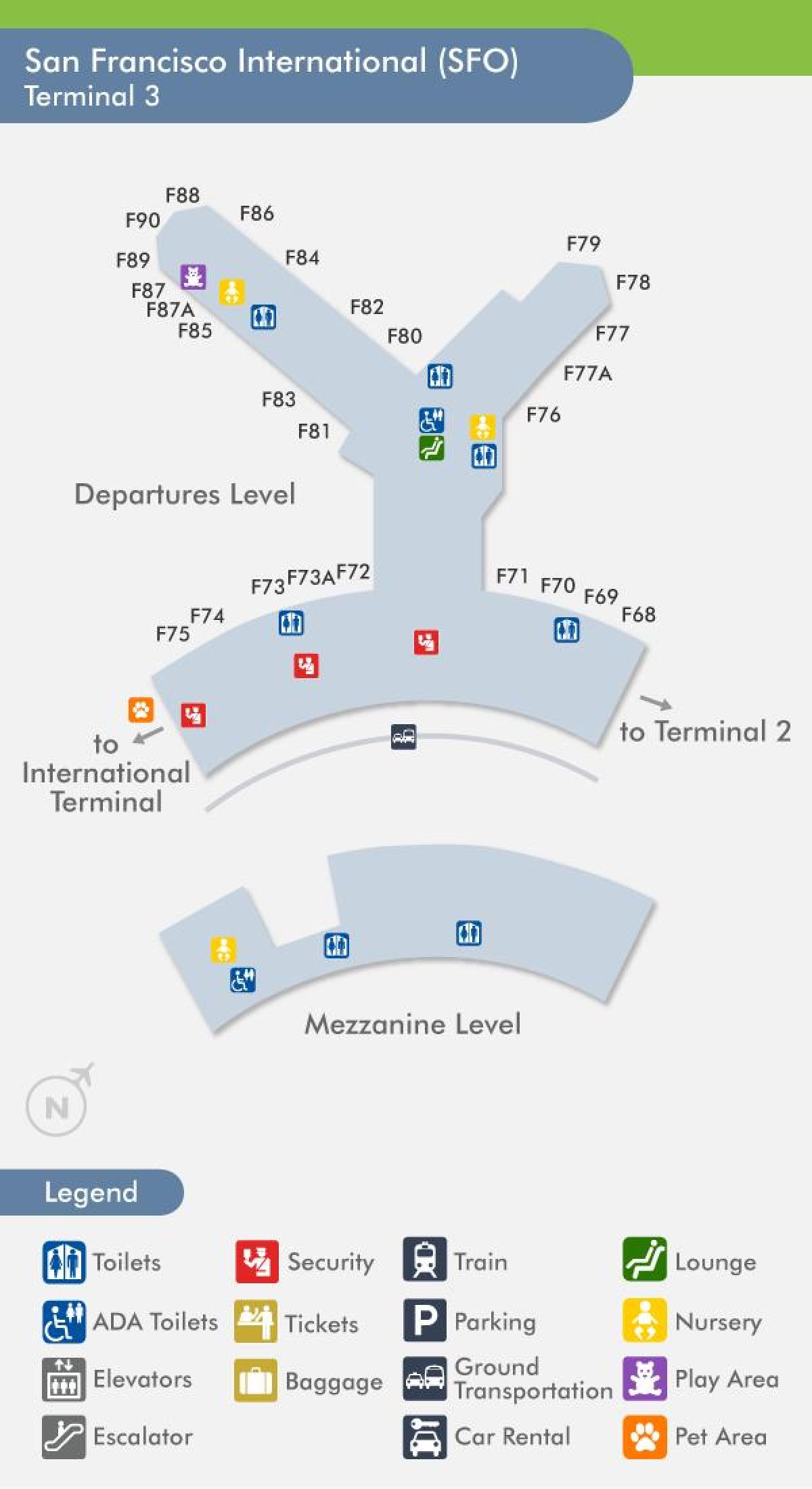 OFS, carte de l'aéroport terminal 3