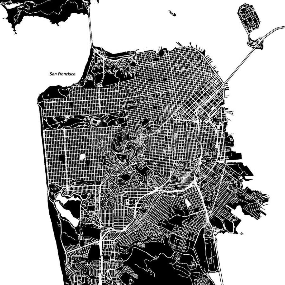 Carte de San Francisco vecteur