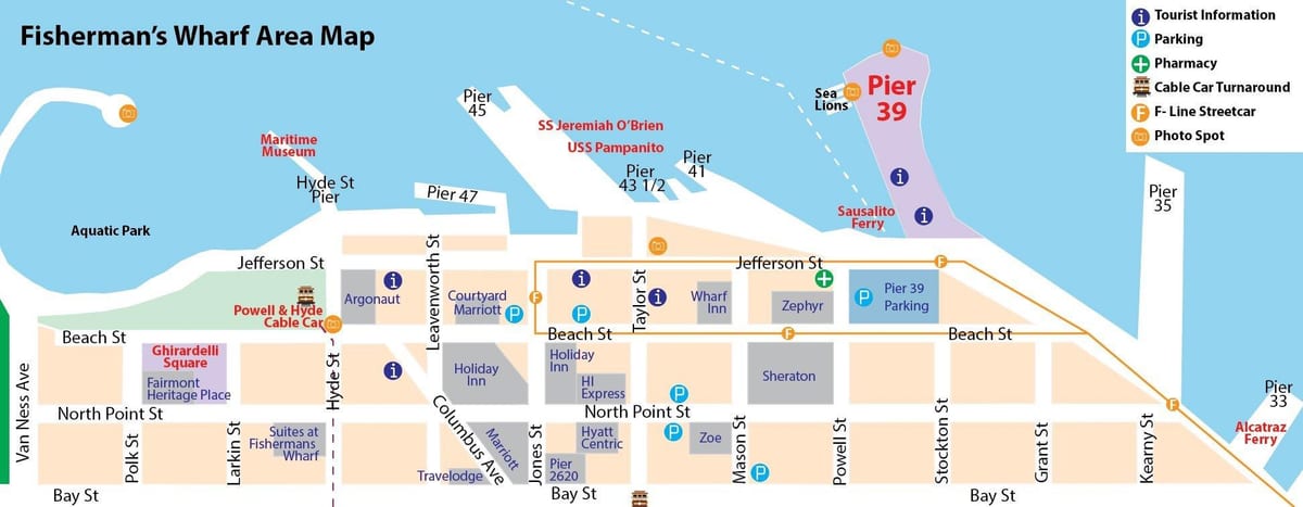 San Francisco carte de choses à faire