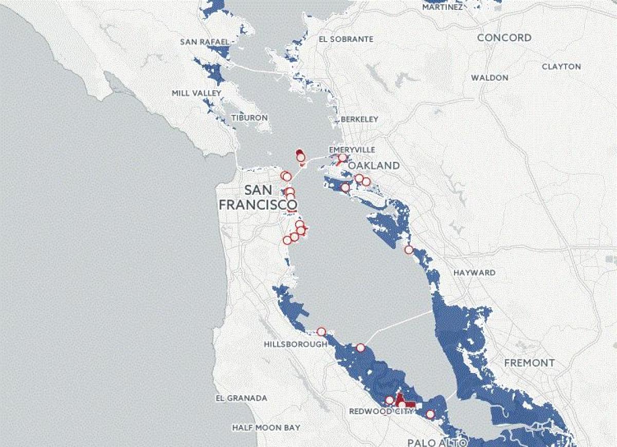 Carte de San Francisco inondation