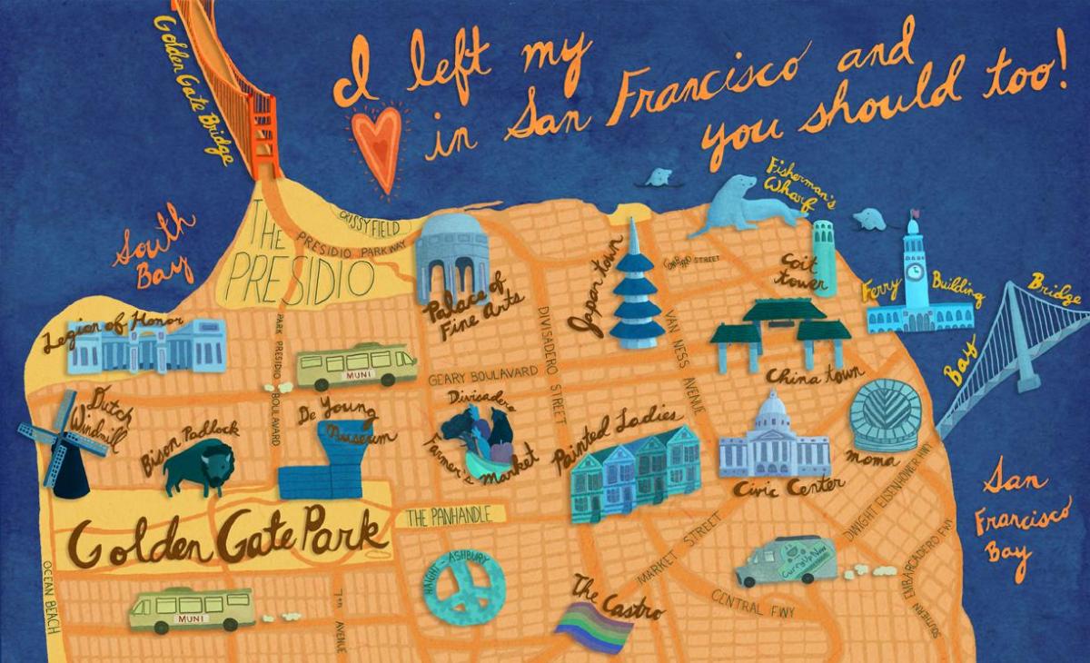 Carte de San Francisco illustration