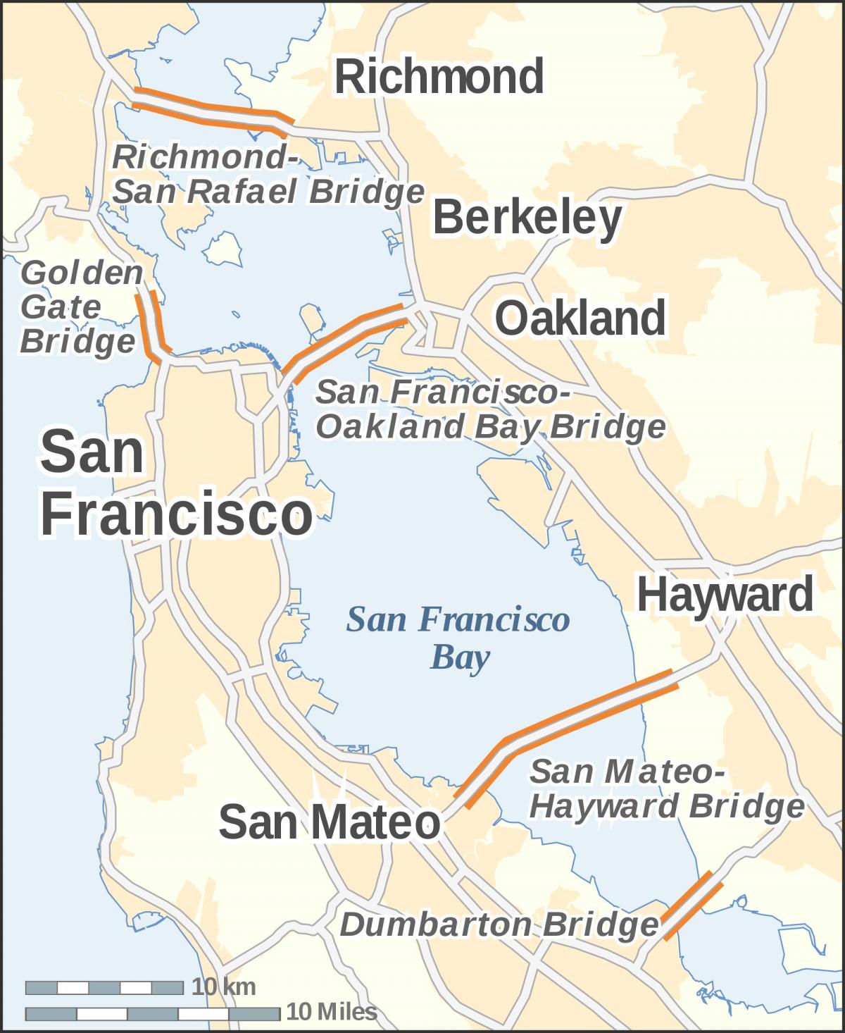 Carte de San Francisco ponts