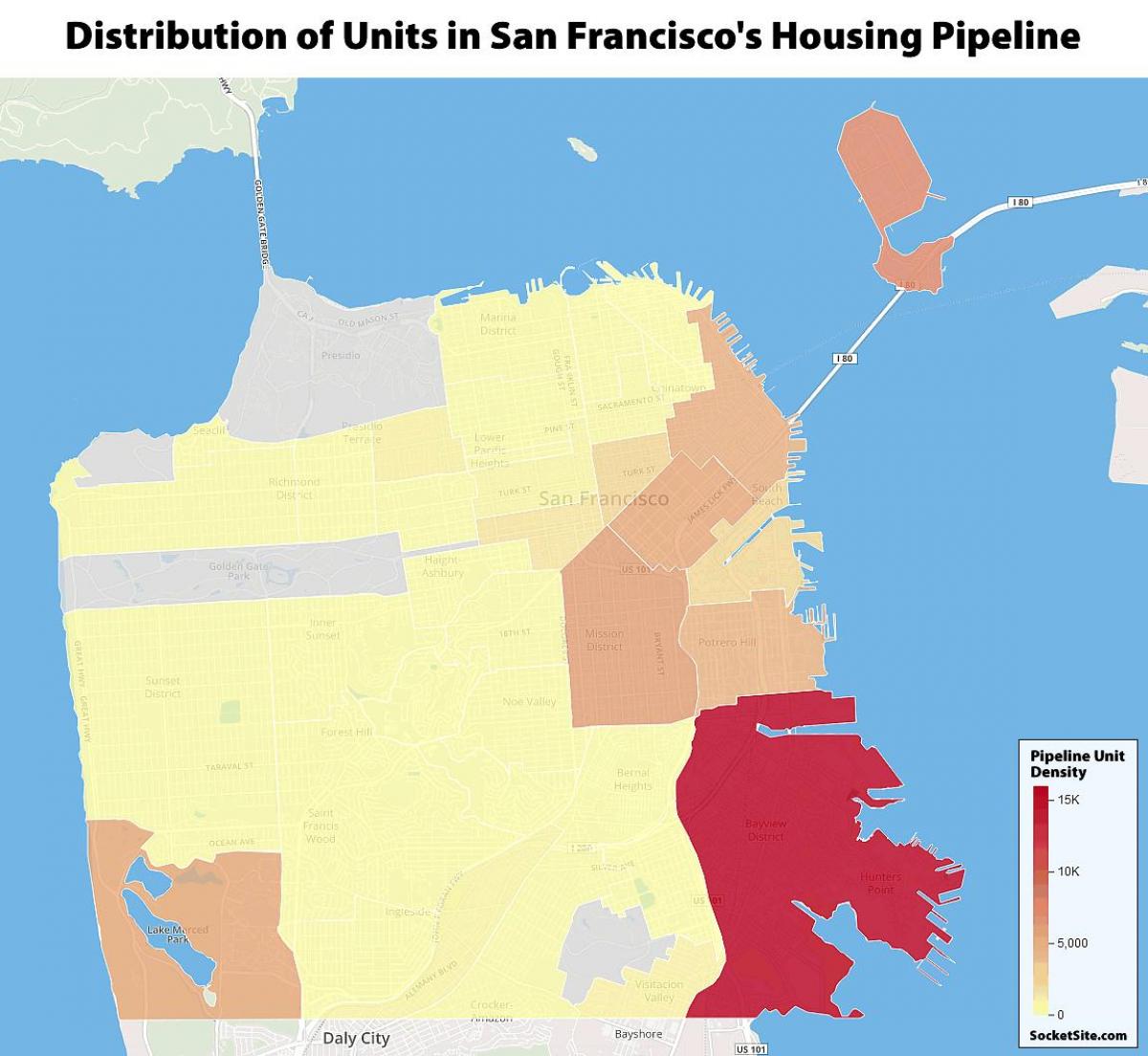 San Francisco public du logement de la carte