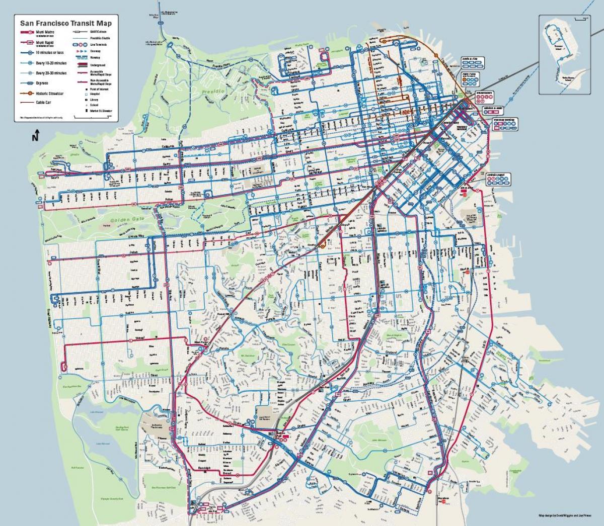 San Francisco système de bus de la carte