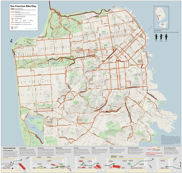 De San Francisco à vélo carte