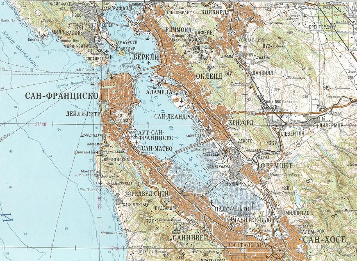 Carte de soviétique San Francisco