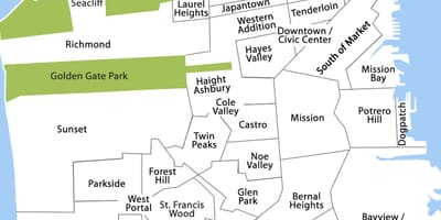 Carte de San Francisco région