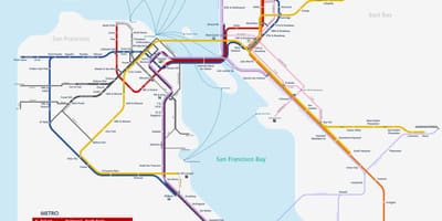 Carte du métro de San Fran