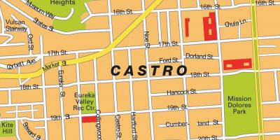 Carte du quartier castro de San Francisco