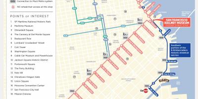 Carte des tramways de San Francisco