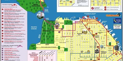 San Francisco hop on hop-off tour en bus de la carte