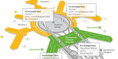 Carte de l'aéroport de San Francisco, de livraison des bagages