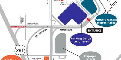 Carte de l'aéroport de San Francisco parking