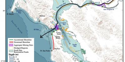 Carte de la baie de San Francisco profondeur