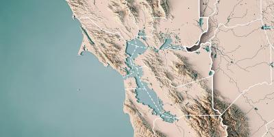 Carte de la baie de San Francisco topographiques 