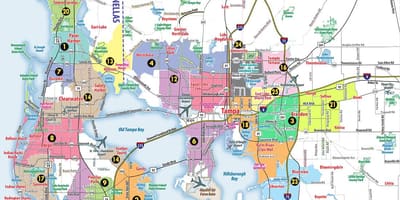 San Francisco bay area code postal de la carte