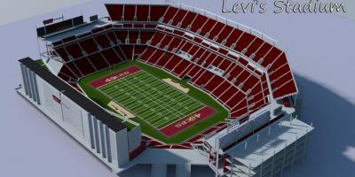 Levi's stadium de la carte en 3d