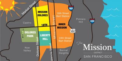 Carte de mission district de San Francisco