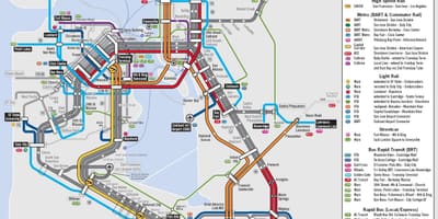 San Francisco de transit de masse de la carte
