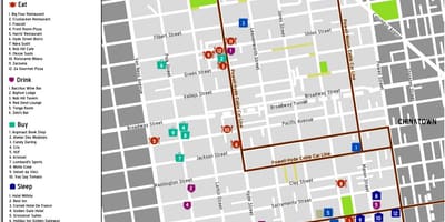 Carte de nob hill à San Francisco