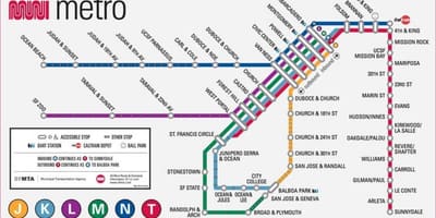 San Fran plan du métro