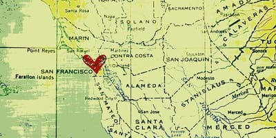 Cœur à San Francisco carte