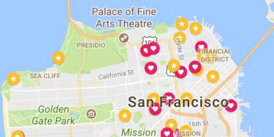 Carte de San Francisco financial district