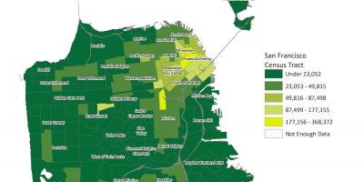 Carte de la densité de la population de San Francisco
