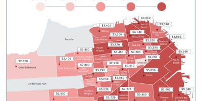 San Francisco les prix de location de la carte