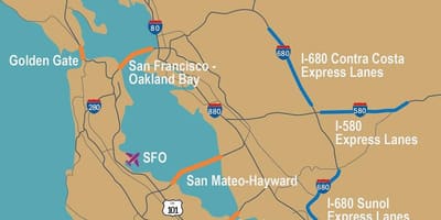 Les routes à péage de San Francisco carte