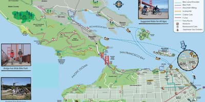 Carte de San Francisco tour à vélo