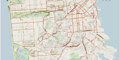 De San Francisco à vélo carte
