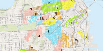 Carte de SF de stationnement résidentiel